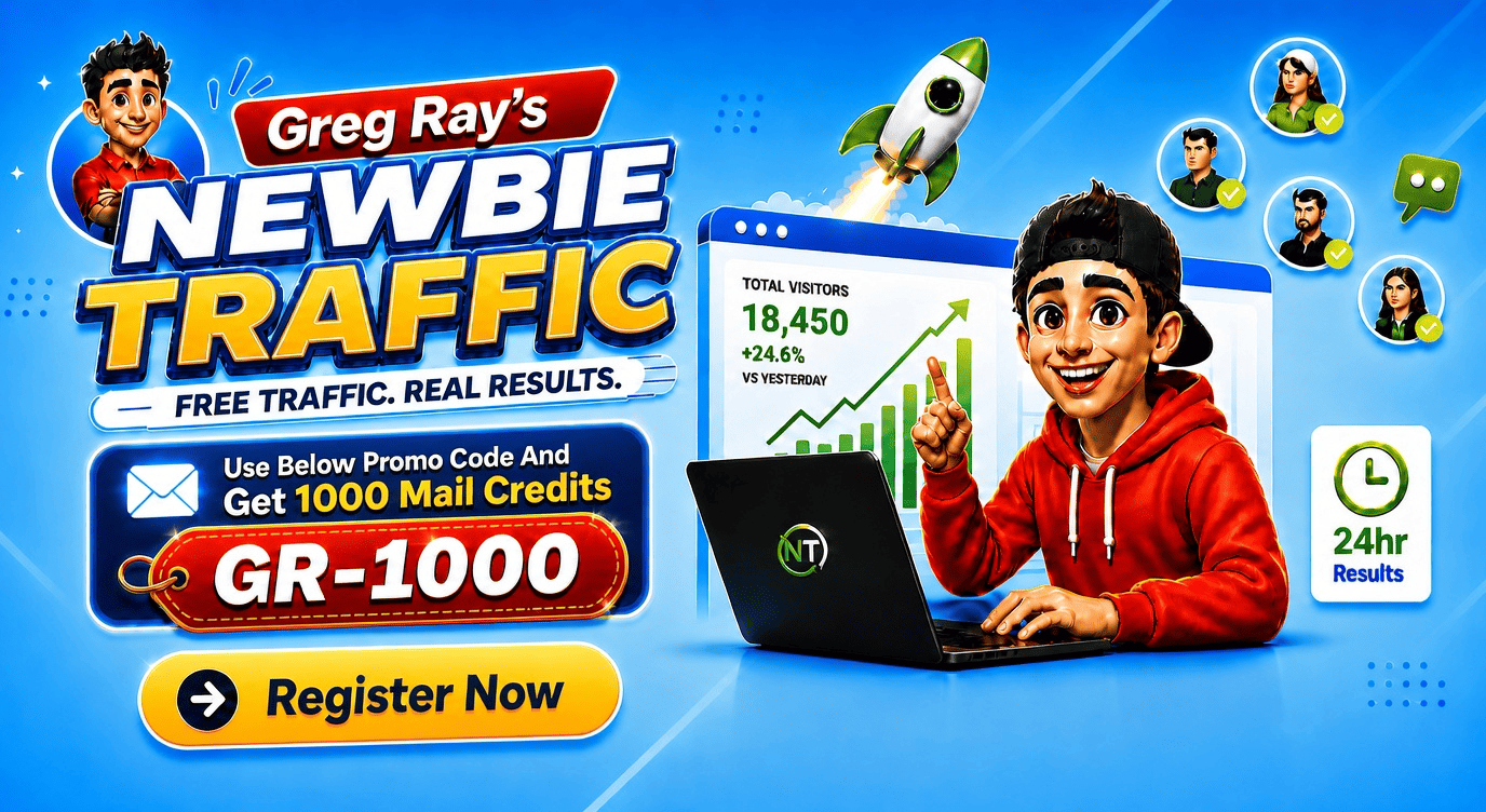 Greg Ray’s NewbieTraffic. Use promo code GR-1000 for 1000 mail credits. Register now.